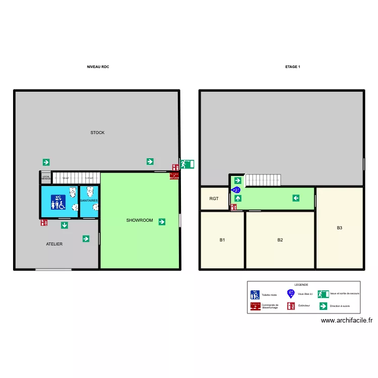 UNICS. Plan de 13  et 282 m²