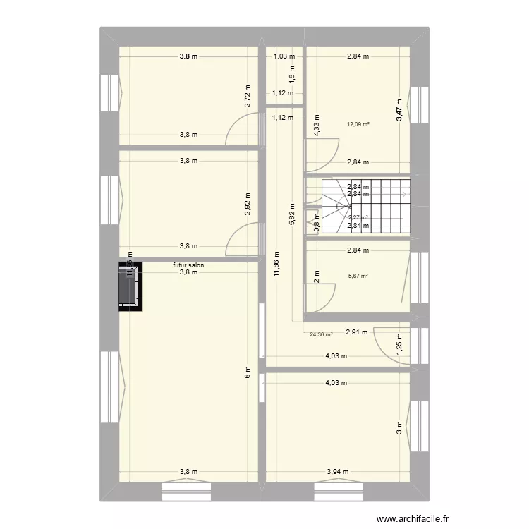 rez de chaussée. Plan de 5 et 89 m² rez de chaussée. Plan de 5 et 89 m²