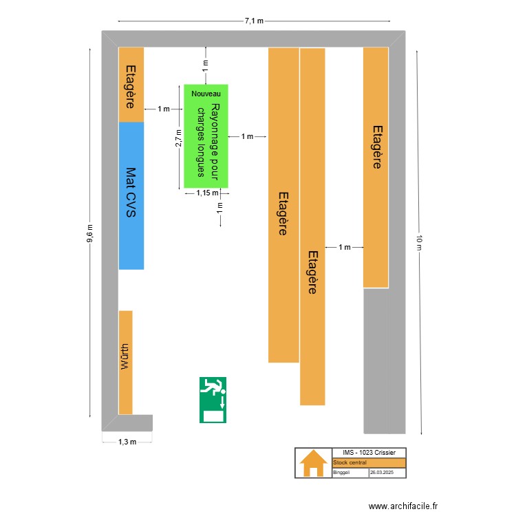 Stock central. Plan de 0 pièce et 0 m2