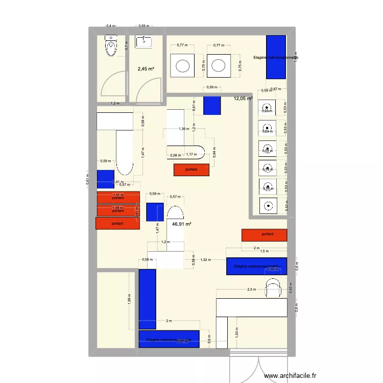 plan pressing. Plan de 3 et 61 m² plan pressing. Plan de 3 et 61 m²