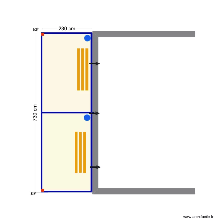 Mendes 7300 x 1870. Plan de 