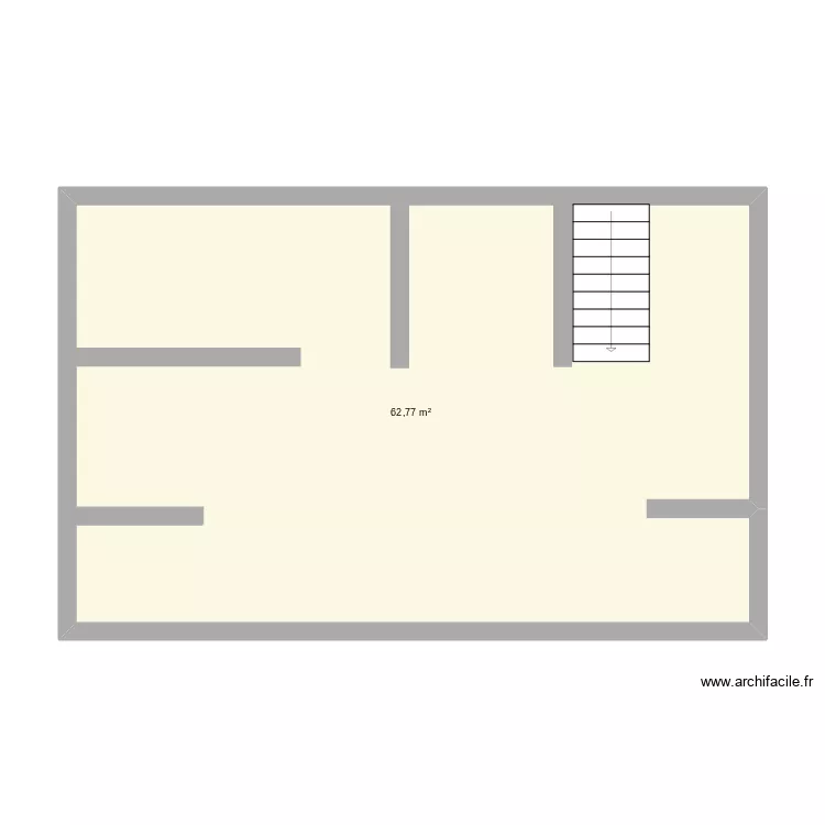 Bureau cycle henrard sous sol. Plan de 1  et 63 m²