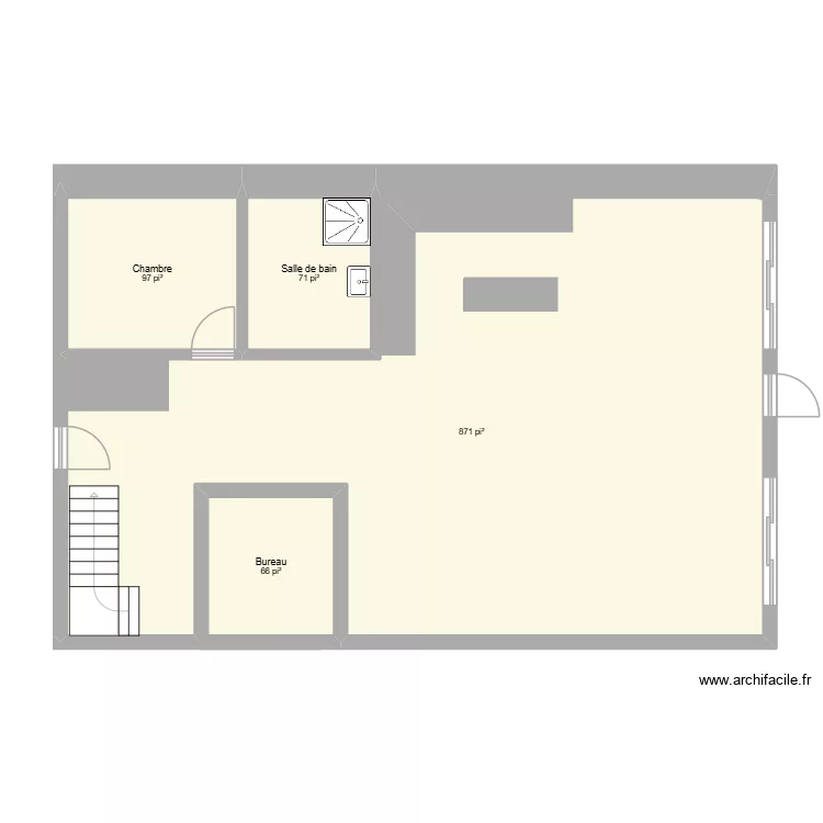 Chalet Delaney. Plan de 4 pièces et 103 m² Chalet Delaney. Plan de 4 pièces et 103 m²