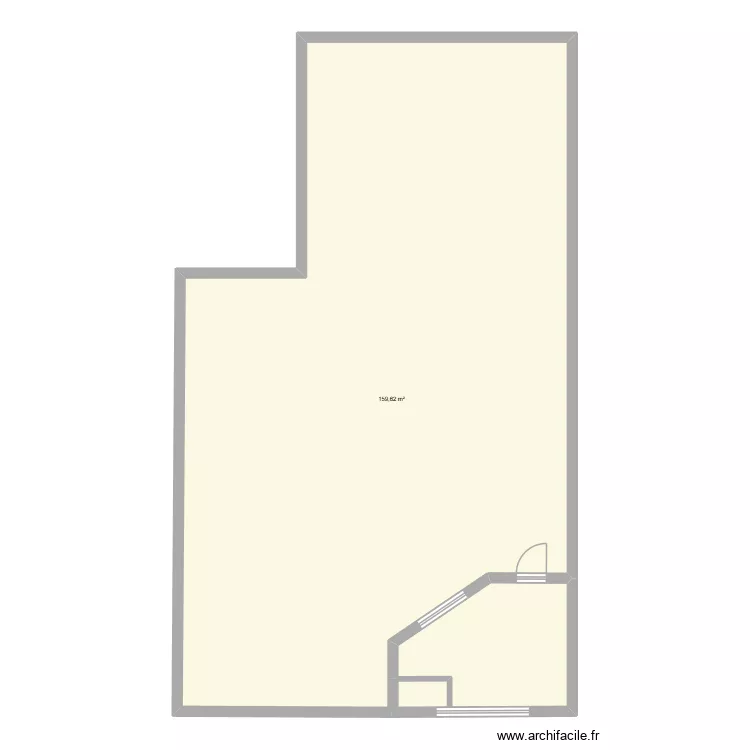 garage. Plan de 1  et 160 m²