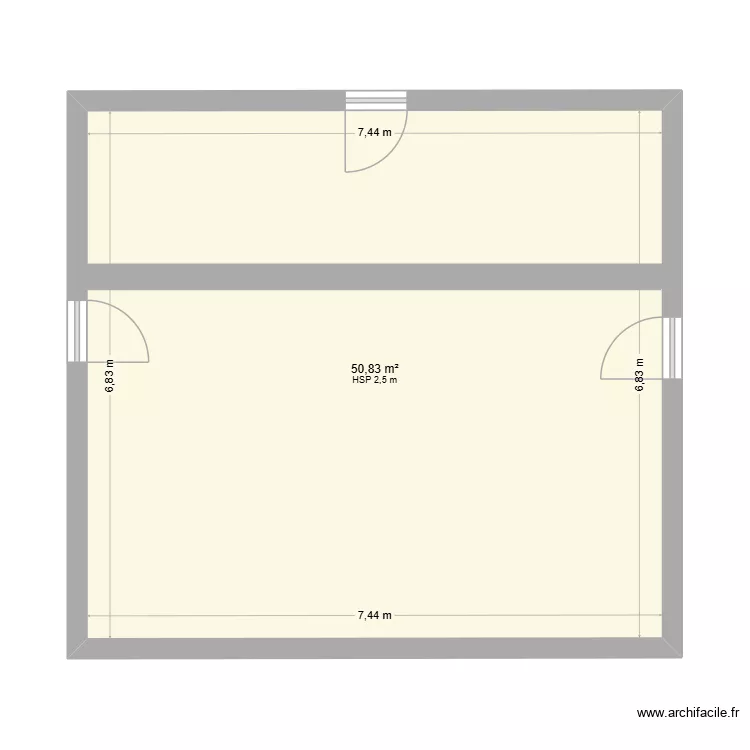 Plan projet: tel permu. Plan de 1 et 51 m² Plan projet: tel permu. Plan de 1 et 51 m²