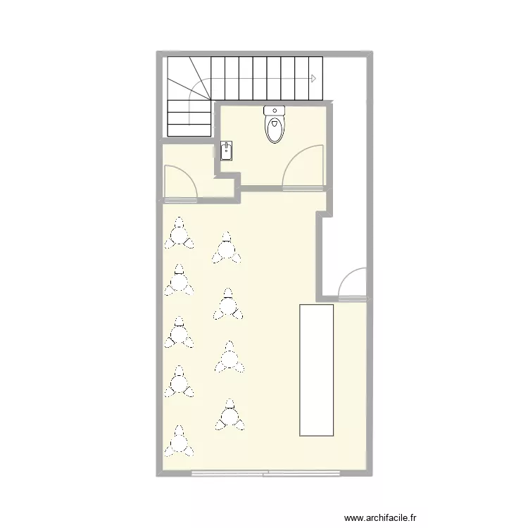nico. Plan de 3  et 21 m²