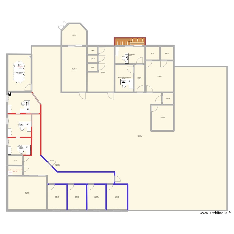 lavilledieu. Plan de 28 pièces et 692 m2