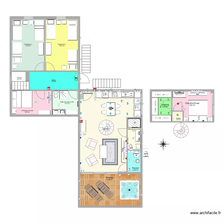 Appartement 2 avec modifs 5. Plan de 13  et 130 m²