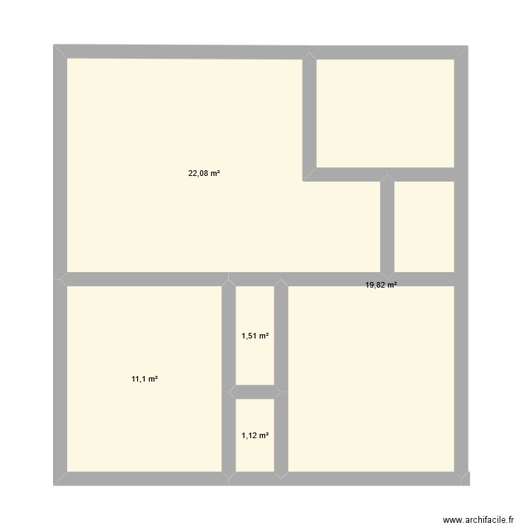 PLAN MAISON NGAOUNDERE. Plan de 5 pièces et 56 m2