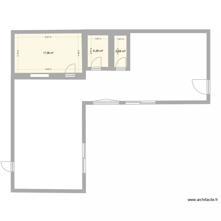 plan. Plan de 3  et 24 m²