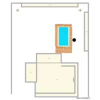 plan maison avec piscine sur le coté
