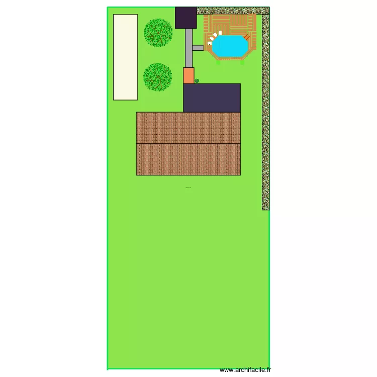 piscine. Plan de 