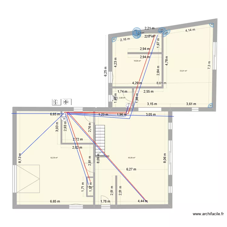 Plan maison Montmerle Plomberie. Plan de 