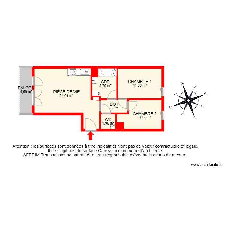 35333. Plan de 11  et 74 m²