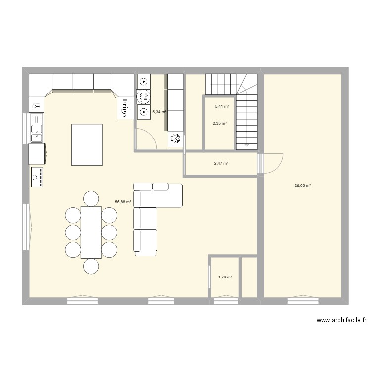 Plan maison route de Bussy. Plan de 8 pièces et 205 m2