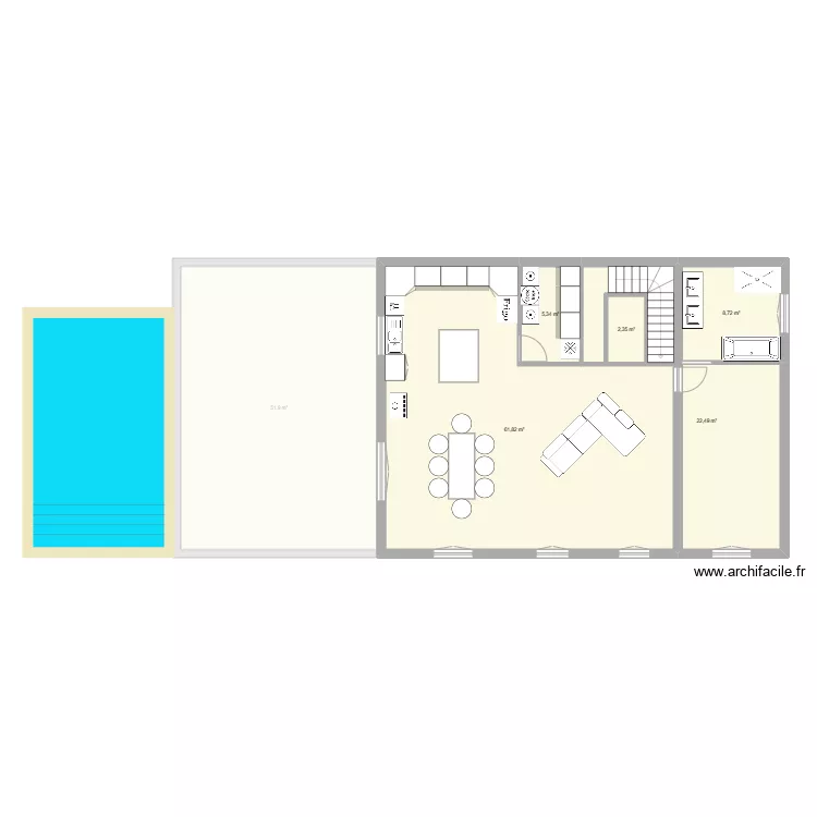 Plan maison route de Bussy. Plan de 