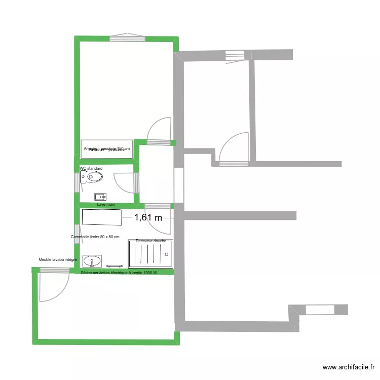 Nouvelle extension. Plan de 