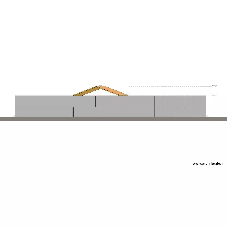 plan de façade et toiture 2. Plan de 10 Pièces et 1372 m² plan de façade et toiture 2. Plan de 10 Pièces et 1372 m²