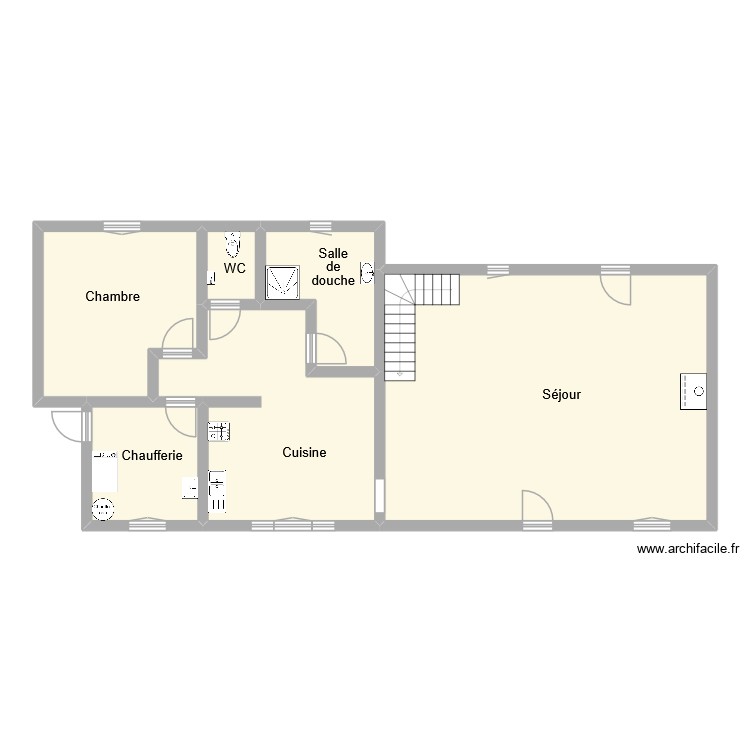 soubrier rdc. Plan de 0 pièce et 0 m2