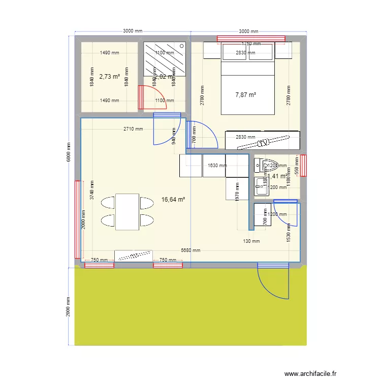 36 222 Каролина. Plan de 