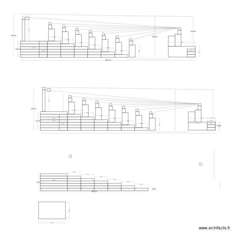 Coupe Auditoire. Plan de 0 pièce et 0 m2