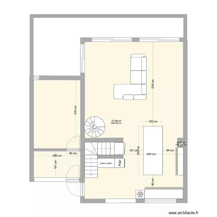 Magnolia RDC - base agrandie vers jardin. Plan de 