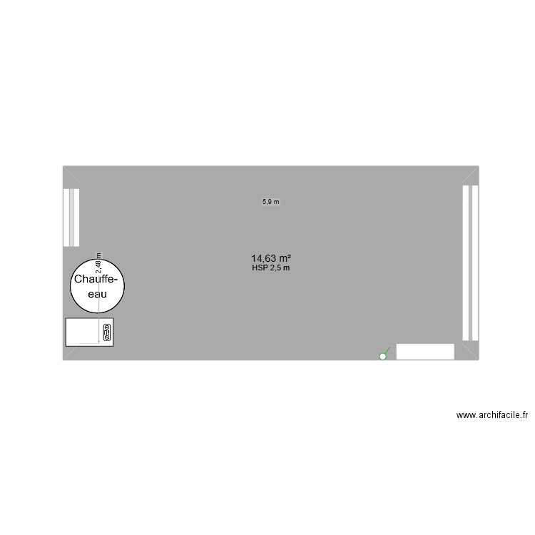 Garage. Plan de 1 pièce et 15 m2