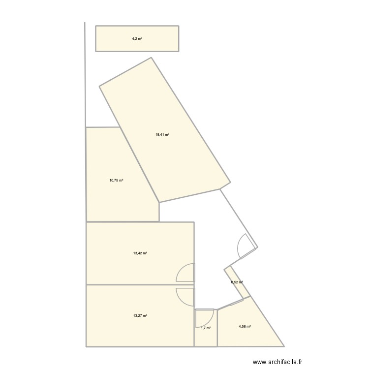 courances 3. Plan de 8 pièces et 67 m2