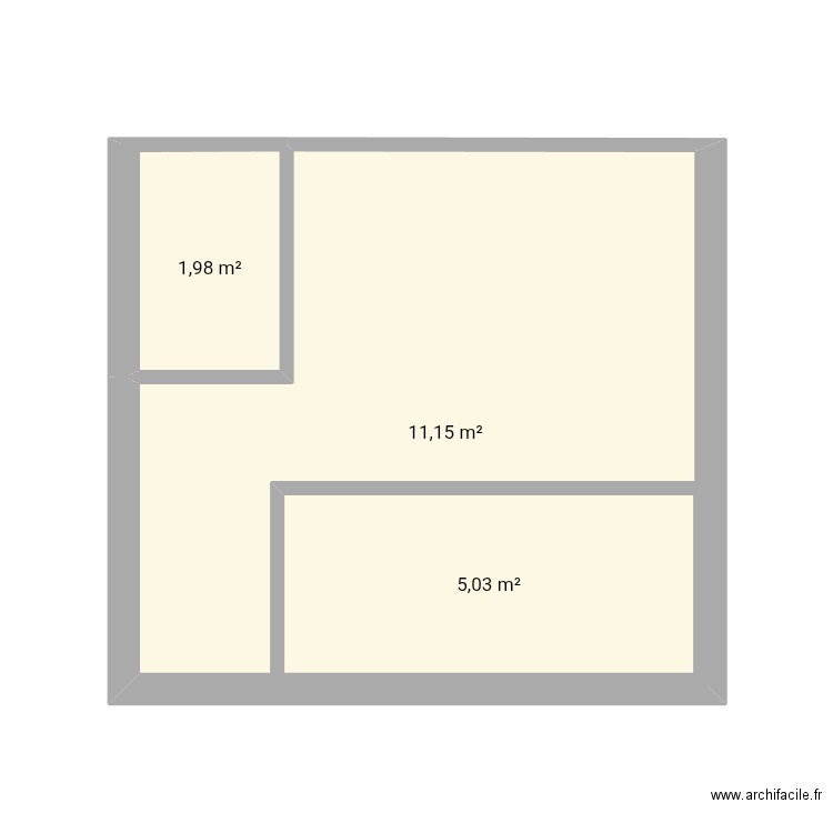Maison 2. Plan de 3 pièces et 24 m2