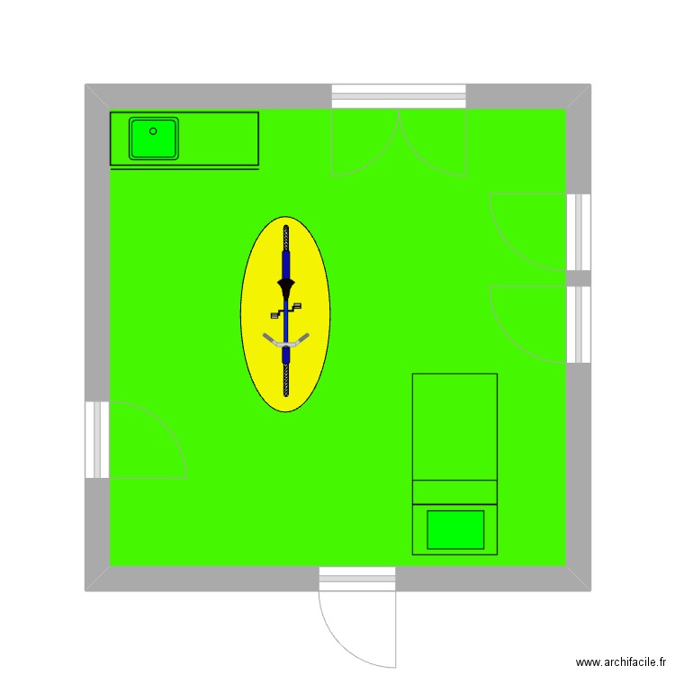 salle d'épreuve d'effort . Plan de 0 pièce et 0 m2