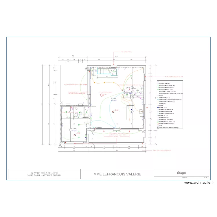 LEFRANCOIS ETAGE. Plan de 