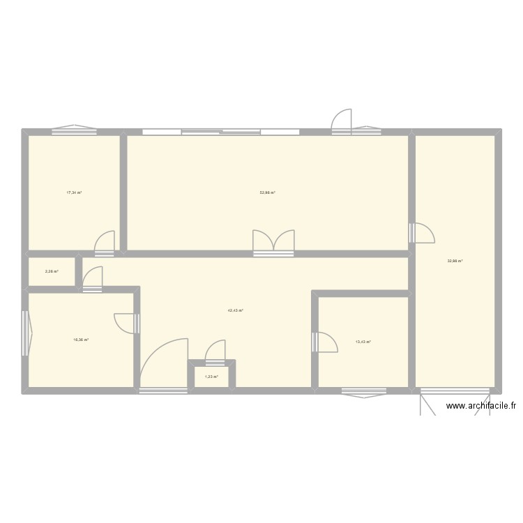 Maison Ressaix reno 1. Plan de 8 pièces et 179 m2