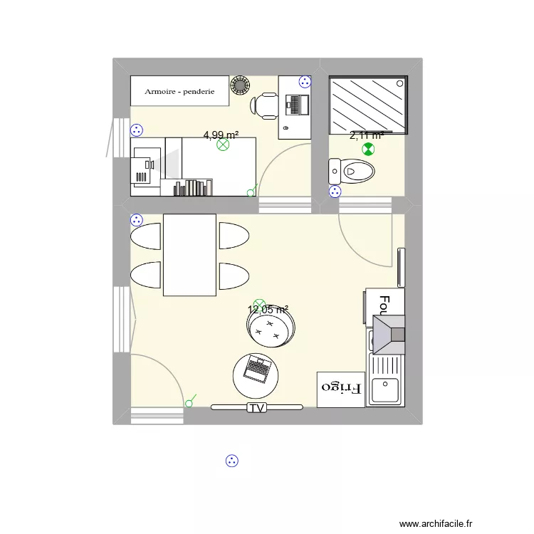 3 piece. Plan de 3 et 19 m² 3 piece. Plan de 3 et 19 m²