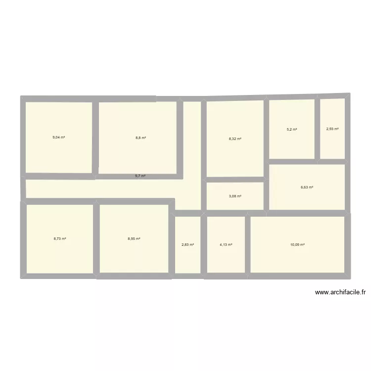 1er plan. Plan de 13 et 90 m² 1er plan. Plan de 13 et 90 m²