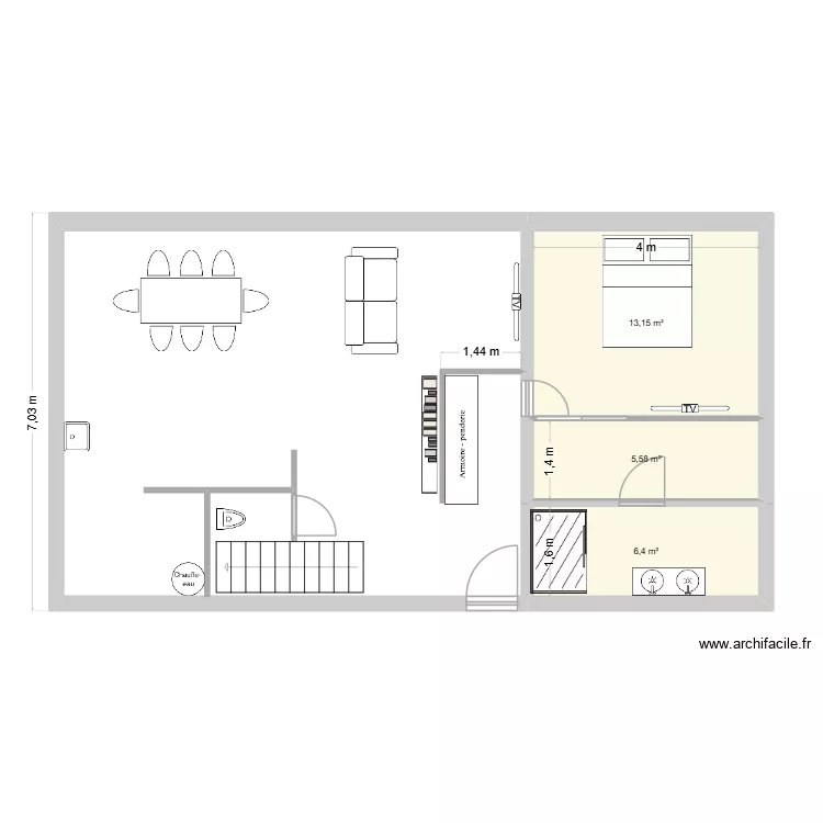 Bu1. Plan de 3 et 25 m² Bu1. Plan de 3 et 25 m²