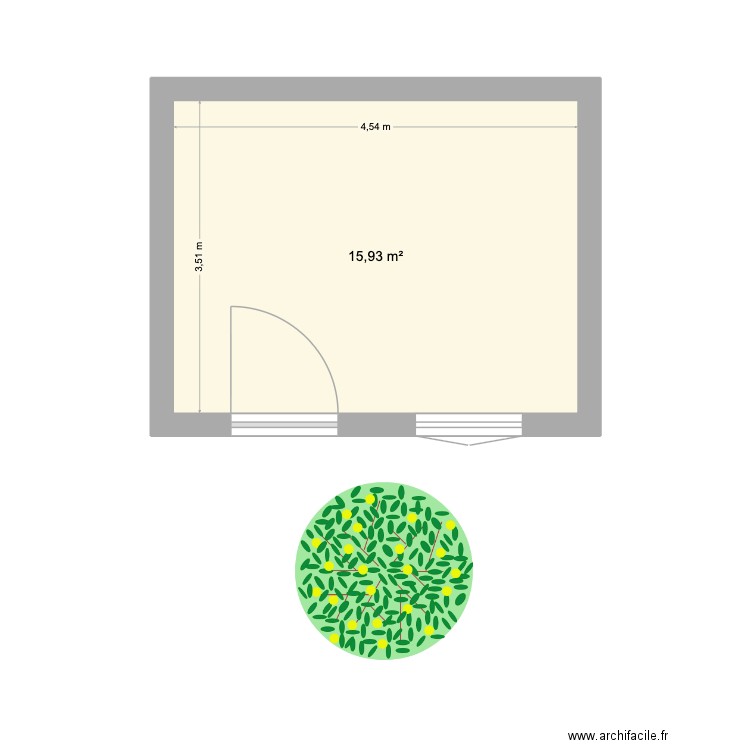 garage Corbere 4. Plan de 1 pièce et 16 m2