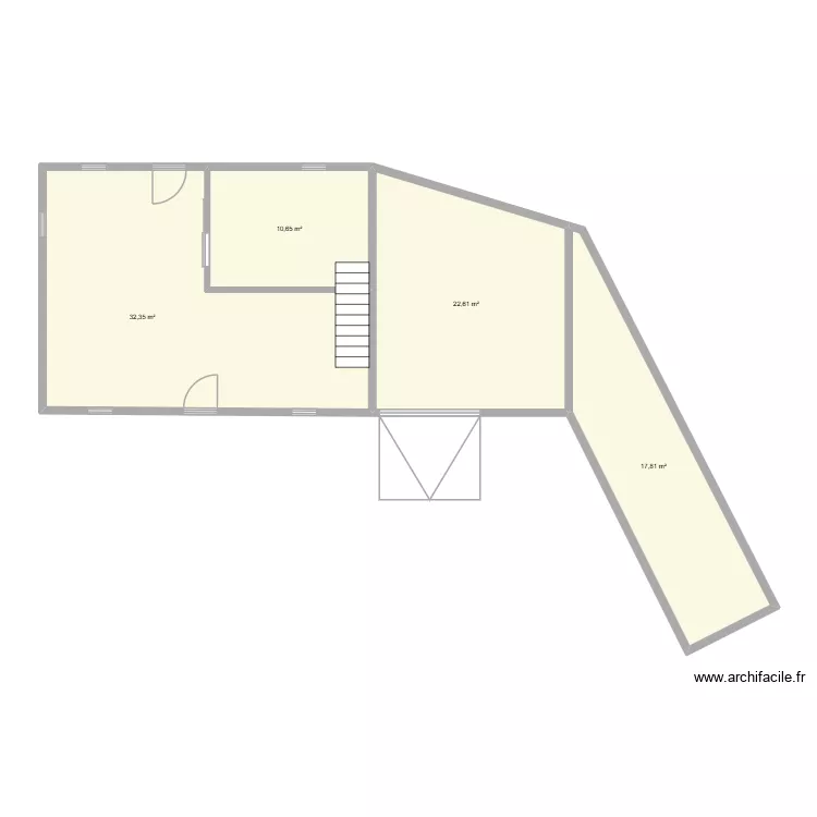 maison 2. Plan de 4 pièces et 83 m²