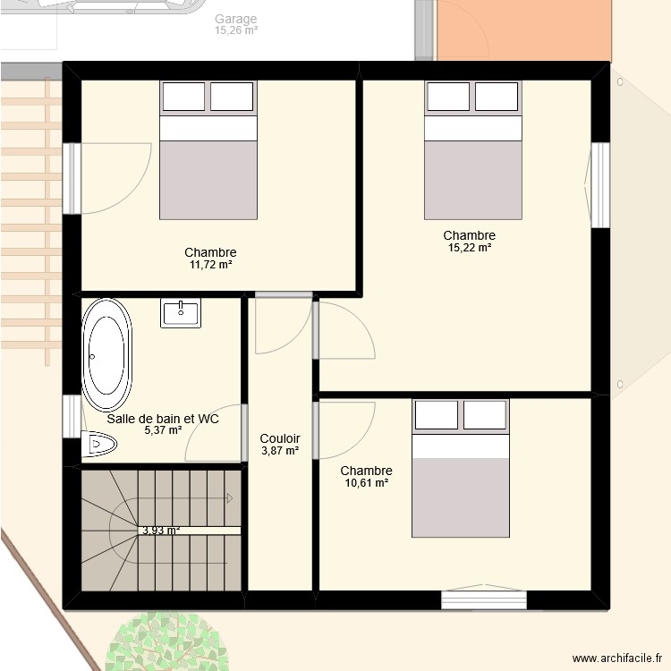 mace koller. Plan de 17 pièces et 270 m2