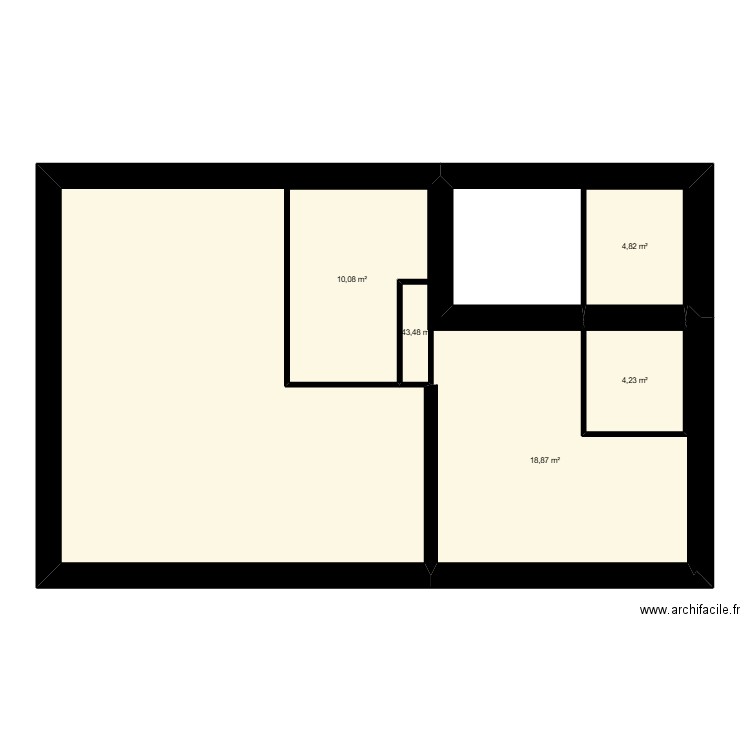 Maison Caillouet. Plan de 6 pièces et 41 m2