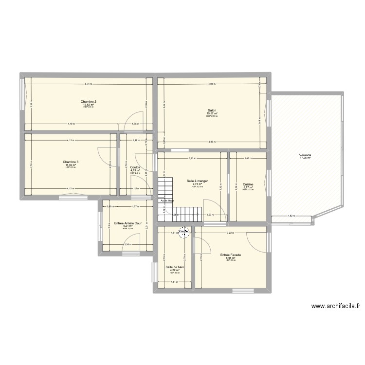 Maison Les Mureaux 2 effectuer par un pro. Plan de 12 pièces et 127 m2