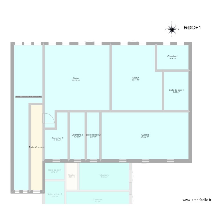 Caby Damien. Plan de 24 pièces et 276 m2