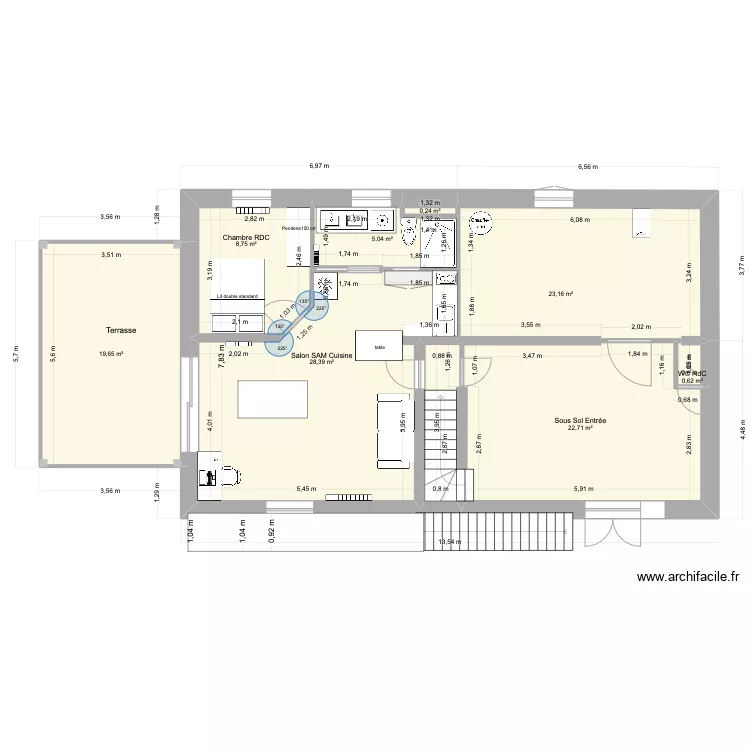 RDC V52 avec isolation ext&eacute;rieure. Plan de 0 pièce et 0 m2