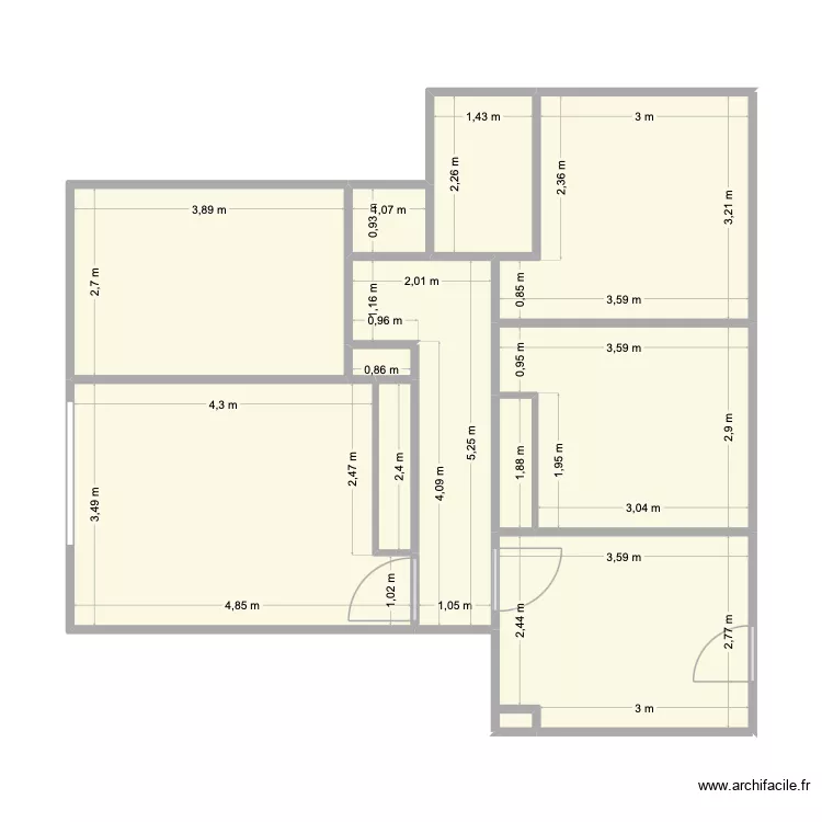 PLAN APPART 2. Plan de 13 et 69 m² PLAN APPART 2. Plan de 13 et 69 m²