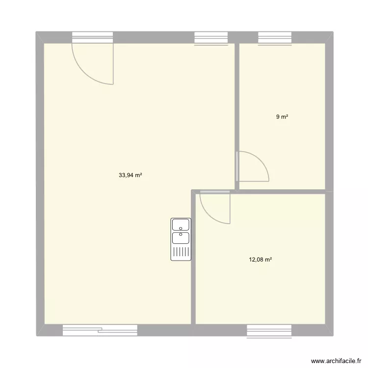 Hlga. Plan de 3 Pièces et 55 m² Hlga. Plan de 3 Pièces et 55 m²