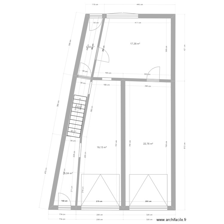 RENOVATION MAISON N°1. Plan de 6 pièces et 71 m2