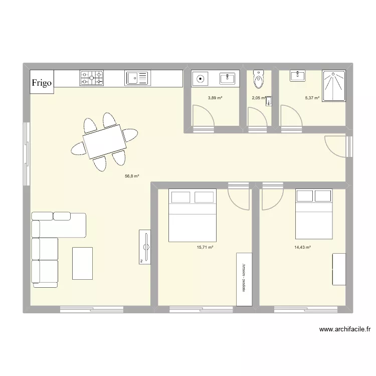 Maison 110m2 Montauroux. Plan de 6  et 98 m²