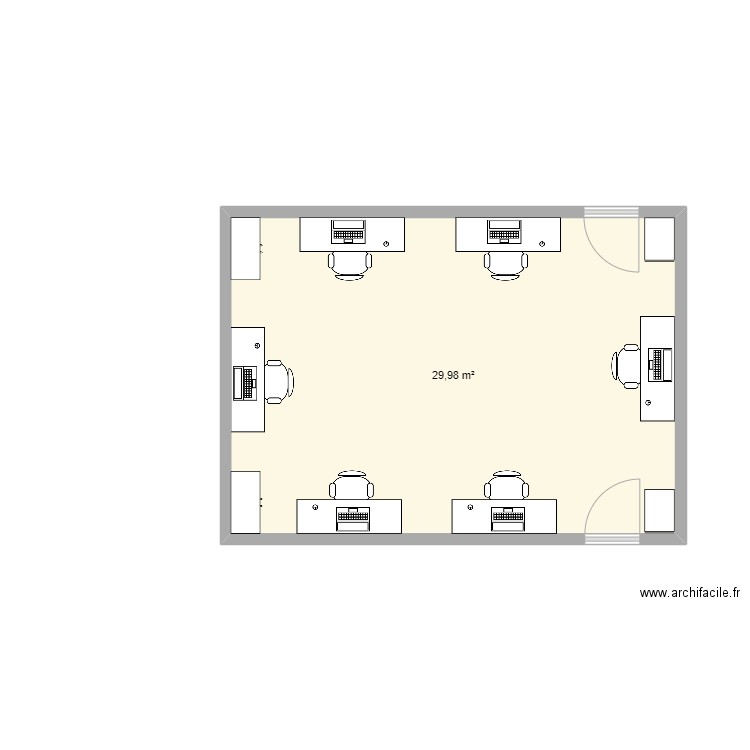 bureau ouest. Plan de 0 pièce et 0 m2