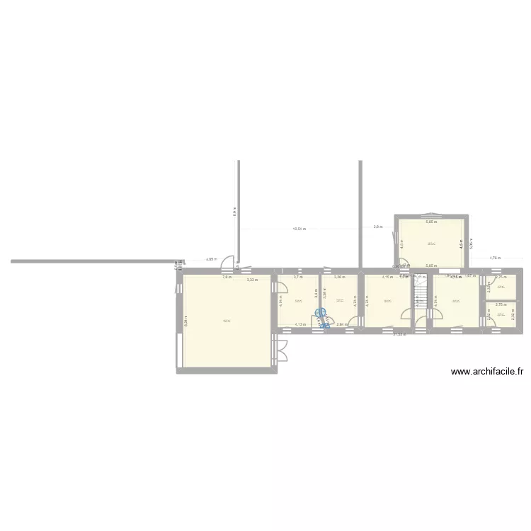 maison ferme 2. Plan de 9 pièces et 181 m²