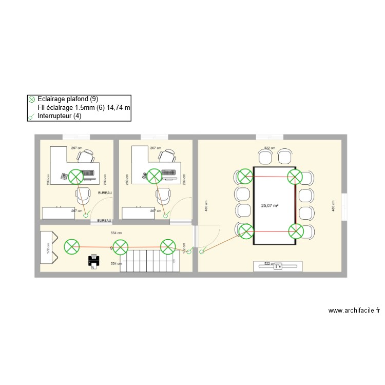 Projet Wide - int éclairage. Plan de 0 pièce et 0 m2