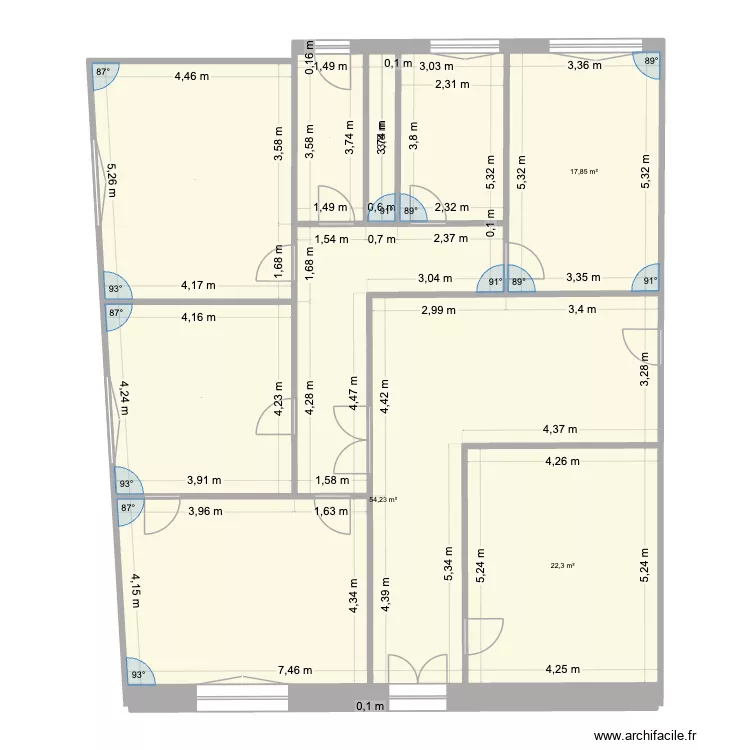 Bezier apt 1er. Plan de 7 et 164 m² Bezier apt 1er. Plan de 7 et 164 m²